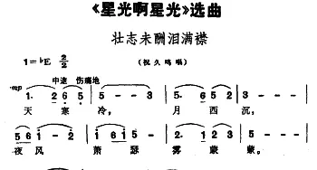 壮志未酬泪满襟_合唱歌谱_词曲:张思恺 所明心 谢友良 傅庚辰 扈邑