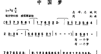 中国梦_合唱歌谱_词曲:高峰、志斌 周虹