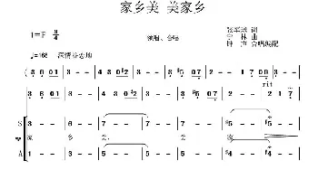 家乡美 美家乡_合唱歌谱_词曲:张军球 宁林曲、钟声编合唱