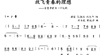 放飞青春的理想_儿歌乐谱_词曲:德宏 张昌祝 熊大平 石玉泉 喻成功