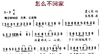 怎么不回家_儿歌乐谱_词曲:虞文琴 朱思思