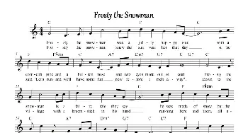 Frosty The Snowman_儿歌乐谱_词曲:杰克.罗林 杰克.罗林