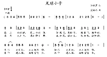 足球小子_儿歌乐谱_词曲:汪晓罗 党继志