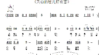 天山的娃儿好欢喜_儿歌乐谱_词曲:朱志旺 许宝仁