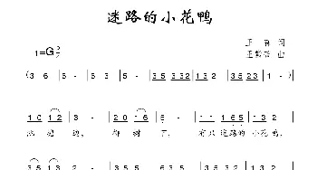 迷路的小花鸭_儿歌乐谱_词曲:王森 王紫萱