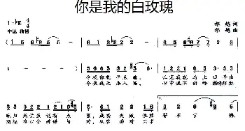 你是我的白玫瑰_通俗唱法乐谱_词曲:祁越 祁越