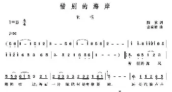 惜别的海岸_通俗唱法乐谱_词曲:陈欣 董家铭