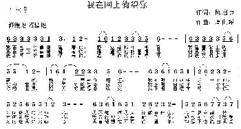 我在网上偷望你_通俗唱法乐谱_词曲:陈启贞 周世晖