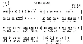 向你走近_通俗唱法乐谱_词曲:张帅 南风