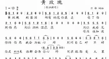 黄玫瑰_通俗唱法乐谱_词曲:刀郎 刀郎