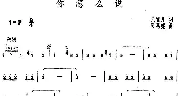 邓丽君演唱金曲 你怎么说_通俗唱法乐谱_词曲:上官月 司马亮