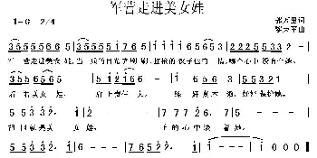 军营走进美女娃_通俗唱法乐谱_词曲:郭万里 黎荣军