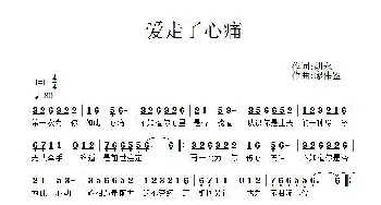 爱走了心痛_通俗唱法乐谱_词曲:胡永 廖伟鉴