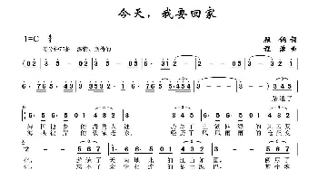 今天我要回家_通俗唱法乐谱_词曲:顾钢 程源