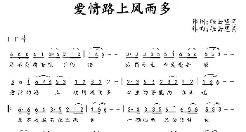 爱情路上风雨多_通俗唱法乐谱_词曲:轻云望月 轻云望月