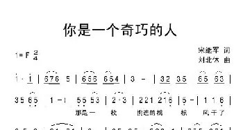 你是一个奇巧的人_通俗唱法乐谱_词曲:宋继军 刘北休