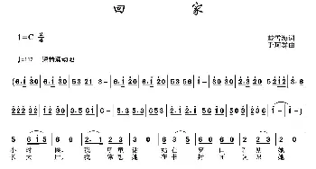 回家_通俗唱法乐谱_词曲:戴雪海 于珂群