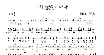 到通城来坐坐_通俗唱法乐谱_词曲:罗杰 罗杰