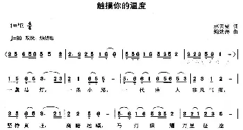 触摸你的温度_通俗唱法乐谱_词曲:赵天铭 鲍劲涛