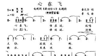 心在飞_通俗唱法乐谱_词曲:索之华 李戈