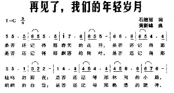 再见了，我们的年轻岁月_通俗唱法乐谱_词曲:石继丽 黄新峰