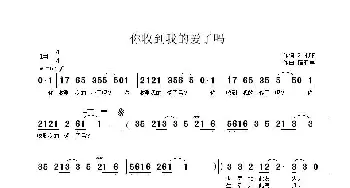 你收到我的爱了吗_通俗唱法乐谱_词曲:邓永旺 蒲亚军