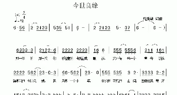今世良缘_通俗唱法乐谱_词曲:梅兼毓 梅兼毓