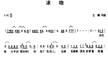 冰吻_通俗唱法乐谱_词曲:王健 王健