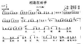 相逢在雨季_通俗唱法乐谱_词曲:龙远开 张艺军