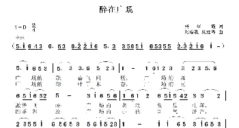 醉在广场_通俗唱法乐谱_词曲:杨红霞 张瑞孔