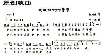 走进台北的冬季_通俗唱法乐谱_词曲:赵凌云 付广慧