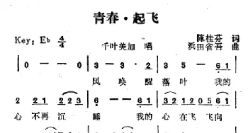 青春·起飞_通俗唱法乐谱_词曲:陈桂芬 滨田省吾