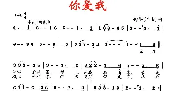 你爱我_通俗唱法乐谱_词曲:孙继光 孙继光