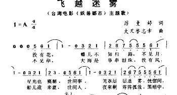 飞越迷雾_通俗唱法乐谱_词曲:厉曼婷 大尺誉志幸