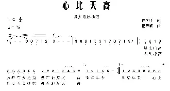 心比天高_通俗唱法乐谱_词曲:许国胜 杨天解