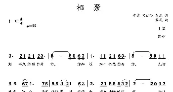 相聚_通俗唱法乐谱_词曲:单勇 等 柴欣