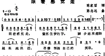 苏芮演唱金曲 跟着感觉走_通俗唱法乐谱_词曲:陈家丽 陈志远