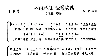 风雨彩虹铿锵玫瑰_通俗唱法乐谱_词曲: