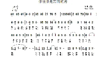 你说你是忘情的海_通俗唱法乐谱_词曲:黎强 许宝仁