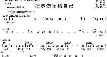 把悲伤留给自己_通俗唱法乐谱_词曲:陈升 陈升