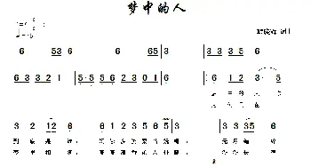 梦中的人_通俗唱法乐谱_词曲:韩晓辉 韩晓辉