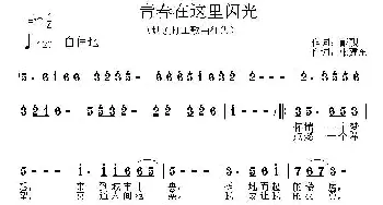 青春在这里闪光_通俗唱法乐谱_词曲:戴靓 张建东