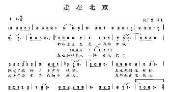 走在北京_通俗唱法乐谱_词曲:付广慧 付广慧