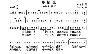 爱情鸟_通俗唱法乐谱_词曲:张海宁 张全复