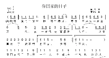 你回家的日子_通俗唱法乐谱_词曲:微光 曾宫程