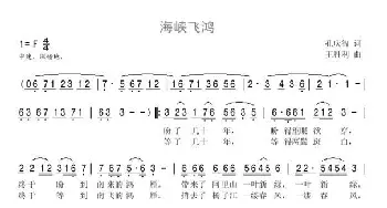 海峡飞鸿_美声唱法乐谱_词曲:孔庆智 王胜利