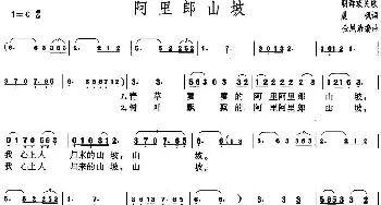 阿里郎山坡_美声唱法乐谱_词曲:晨枫 金凤浩