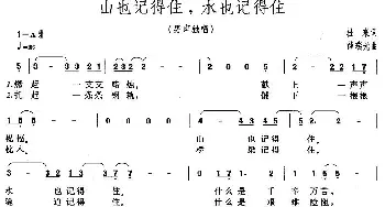 山也记得住，水也记得住_美声唱法乐谱_词曲:杜来 薛瑞光