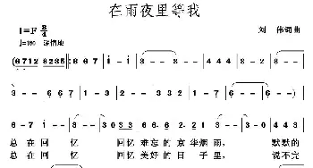 在雨夜里等我_美声唱法乐谱_词曲:刘伟 刘伟