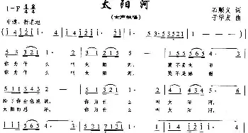 太阳河_美声唱法乐谱_词曲:石顺义 于学友